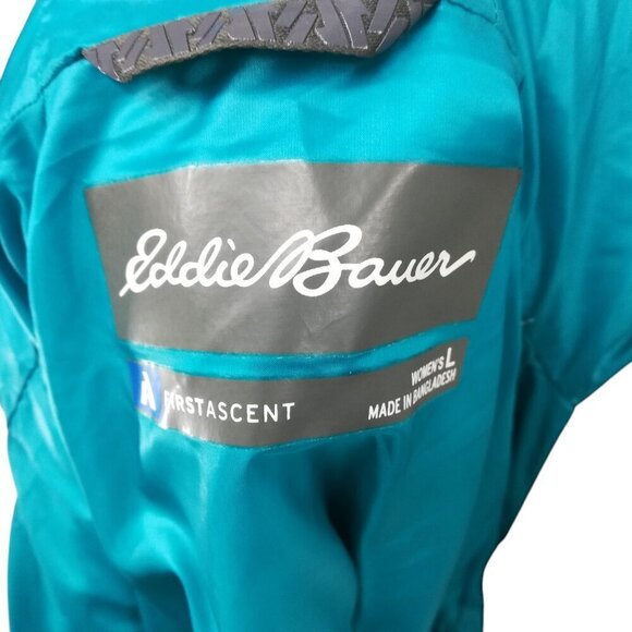 Eddie Bauer First Ascent Gray Goose Down Hooded Jacket Size L Pockets Outdoor - Picture 8 of 16